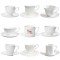 wholesale Sublimation Custom Decal Printing cups simple white blank Ceramic Bone China coffee tea cup and Saucer set